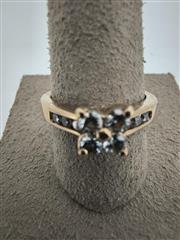 Lady's Diamond Engagement Ring 10 Diamonds .70 Carat T.W. 14K Yellow Gold 4.64g